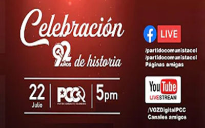 Celebración 92 años Partido Comunista Colombiano
