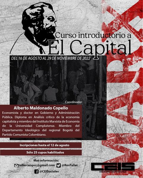 Centro de Estudios e Investigaciones Sociales – CEIS- invita a participar de su Curso Introductorio a El Capital