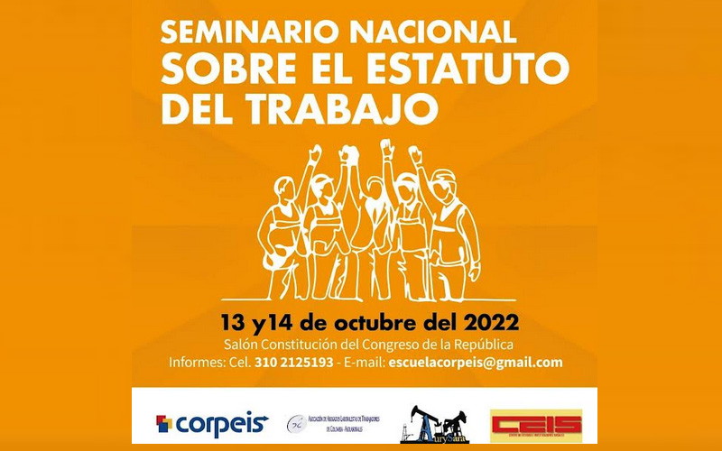 En Bogotá Seminario Nacional sobre el Estatuto del Trabajo