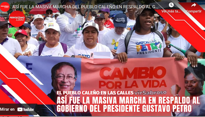 Así Fue La Masiva Marcha del Pueblo Caleño en Respaldo al Gobierno del Presidente Gustavo Petro
