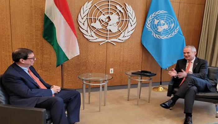 Canciller cubano dialogó con presidente de Asamblea General de la ONU