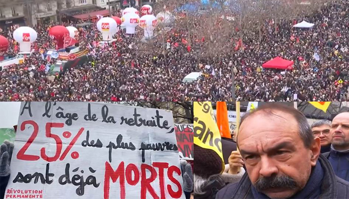 Cientos de miles de franceses protestan contra reforma de retiro (Videos)