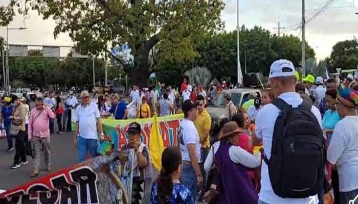 Valledupar marchó en respaldo  al presidente Gustavo Petro