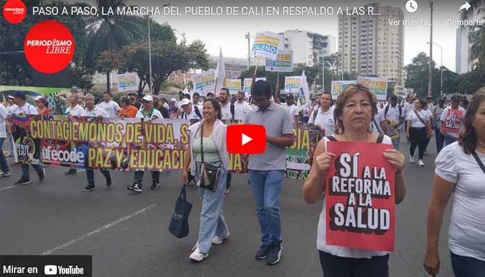 La marcha del pueblo de Cali en respaldo a las reformas sociales del gobierno del presidente Gustavo Petro