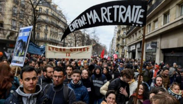 Multitudinarias protestas contra reforma pensional en Francia