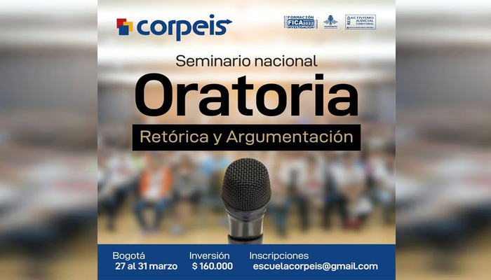 Corpeis convoca Seminario Nacional de Oratoria, Retórica y Argumentación