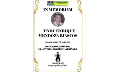 Enoc Enrique Mendoza Riascos 26 años de impunidad