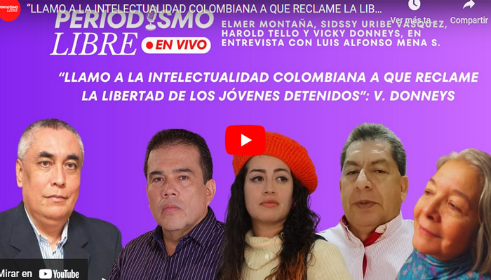 “Llamo a la intelectualidad colombiana a que reclame la libertad de los jóvenes detenidos”: Donneys
