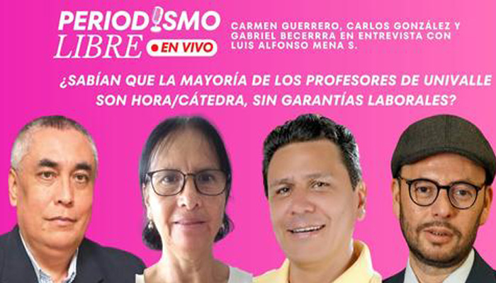 ¿Sabían que la mayoría de los profesores de UNIVALLE son hora/cátedra, sin garantías laborales?