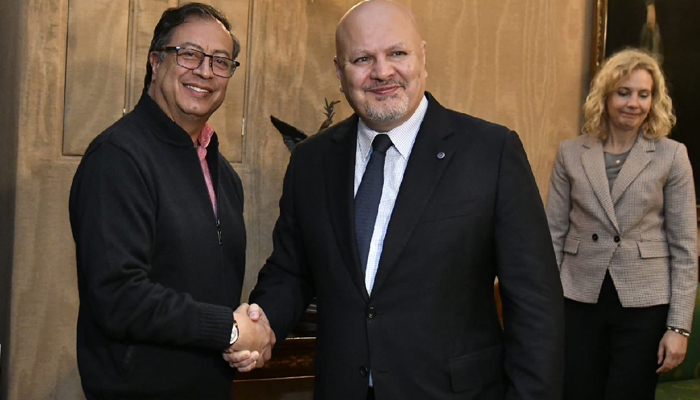 Reunión del presidente Petro con el fiscal de la Corte Penal Internacional, Karim Khan