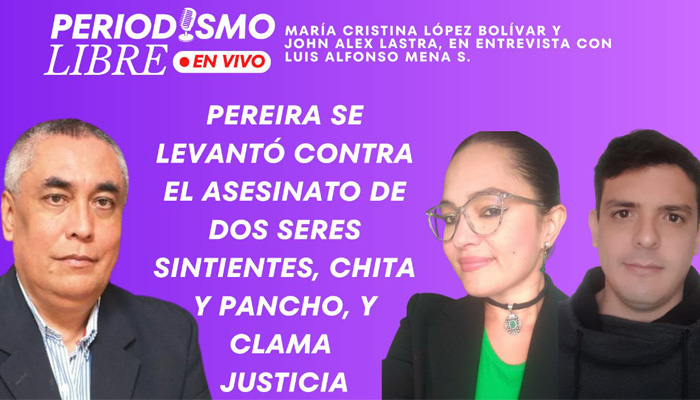 Pereira se levantó contra el asesinato de dos seres sintientes, Chita y Pancho, y clama justicia