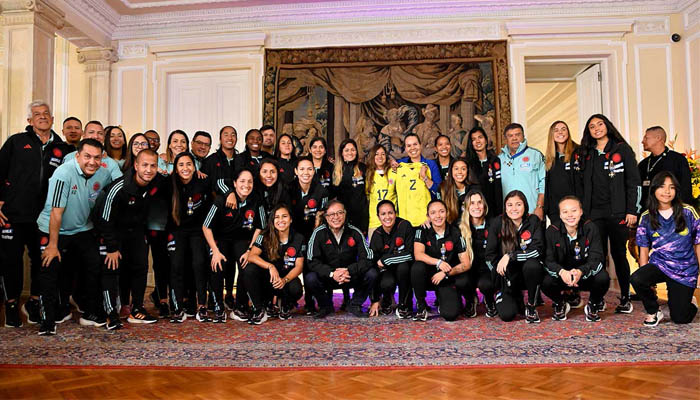 Presidente Petro rinde homenaje a la Selección Colombia Femenina de Fútbol en la Casa de Nariño