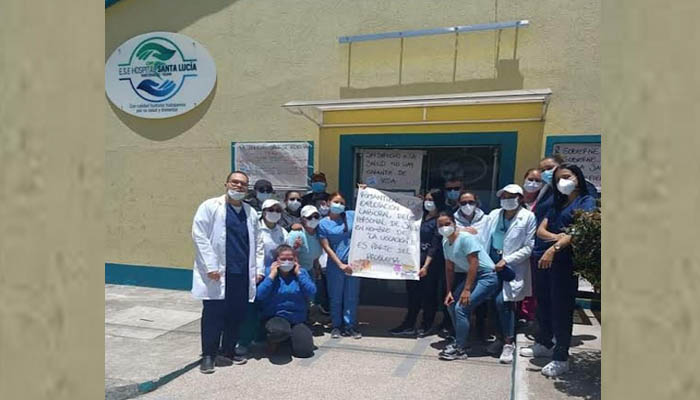 Paro indefinido trabajadores de la salud en Roncesvalles, Tolima