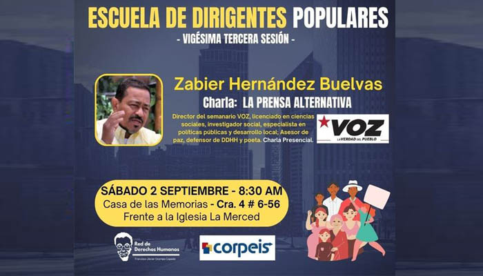 Prensa Alternativa en Colombia tema de la escuela de dirigentes populares