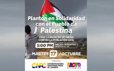 Convocan en Bogotá plantón en solidaridad con Palestina