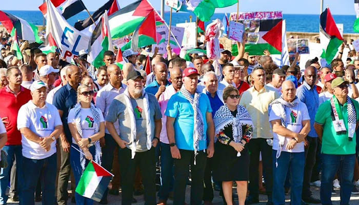 En Cuba marcha popular en apoyo a Palestina