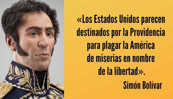 Simón Bolívar alertó sobre la amenaza de EEUU para los Pueblos de América