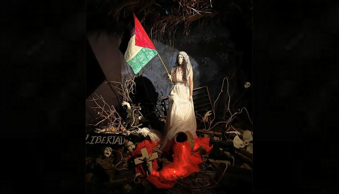 Muestra de Cuadros Vivos, en Galeras, Sucre, en homenaje a Palestina