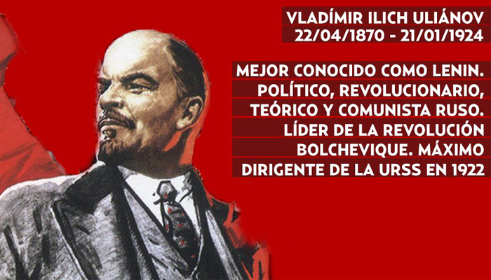 ¡Honor y gloria eterna a Lenin!