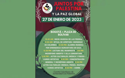 ¡Alto al genocidio! manifestaciones en Bogotá, Medellín y Cali en apoyo al Pueblo Palestino