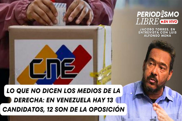 Lo que no dicen los medios de la derecha: en Venezuela hay 13 candidatos, y 12 son de la oposición