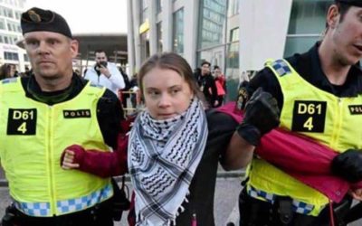 Greta Thunberg fue detenida por manifestarse contra el Genocidio del Estado Sionista