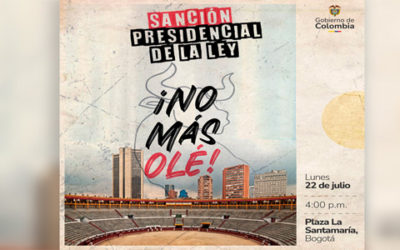 ‘No Más Olé’ que prohíbe en Colombia las corridas de toros
