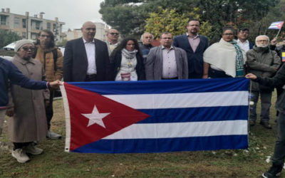 Rinden homenaje a Fidel en casa de altos estudios en Bogotá, Colombia