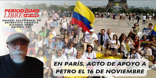 En París, acto de apoyo al presidente Petro el 16 de noviembre