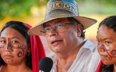 Presidente Petro en Nazareth, La Guajira, tras emergencias por lluvias