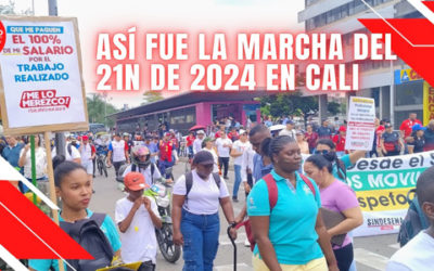 Así fue la marcha del 21-N de 2024 en Cali