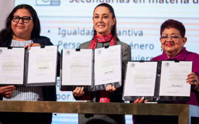 La presidenta de México, Claudia Sheinbaum, rubrica decreto en beneficio de mujeres mexicanas