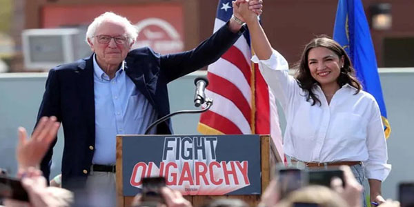 Bernie Sanders encabeza masivo mitin anti-Trump en Los Ángeles