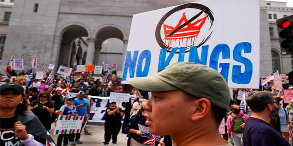 Protestas «Sin Reyes» congrega a millones en Estados Unidos