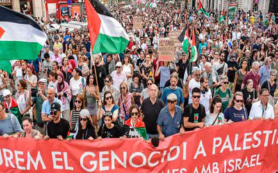 Miles de personas en España exigen cese agresión a Gaza