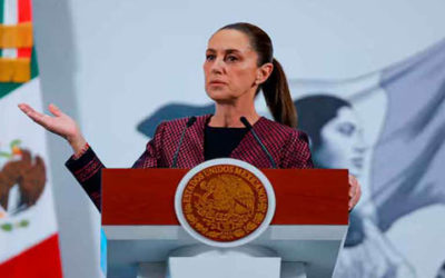 Presidenta de México condena expresiones xenófobas en manifestación