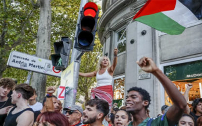 Protestas por Gaza logran suspender última etapa de la Vuelta Ciclista a España