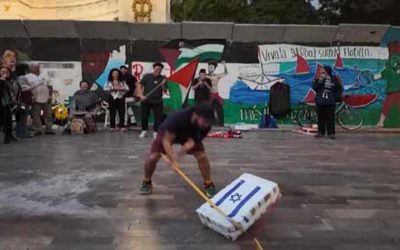 Activistas mexicanos se solidarizan con el pueblo palestino en Gaza