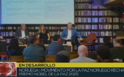 Movimiento por la Paz Noruego rechaza Premio Nobel a Machado por desvío de principios