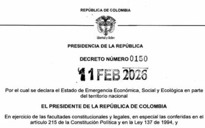 Gobierno declara estado de emergencia económica en ocho departamentos