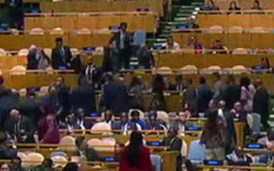 Delegados abandonan sala durante discurso de Netanyahu en ONU
