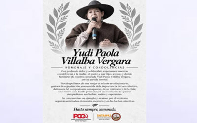 Yudi Paola Villalba Vergara, homenaje y condolencias